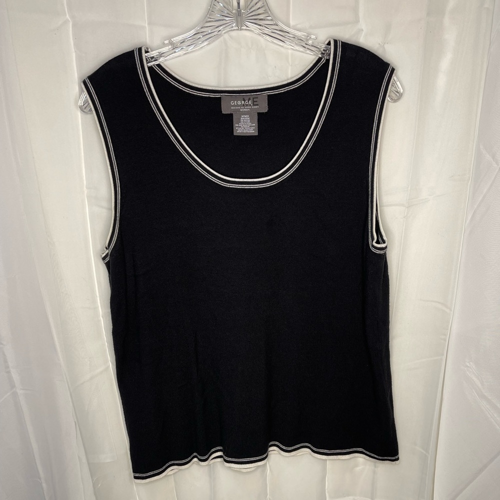George 18/20 tank top. Black with white accent